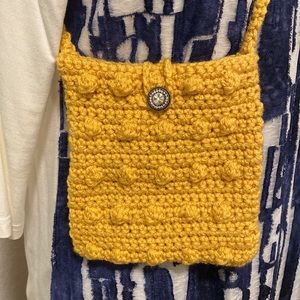 Hand, crocheted, amulet bag